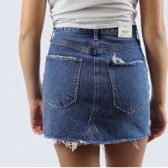 NWOT AGOLDE Quinn High Rise Mini Skirt in Warrant - Picture 4 of 14